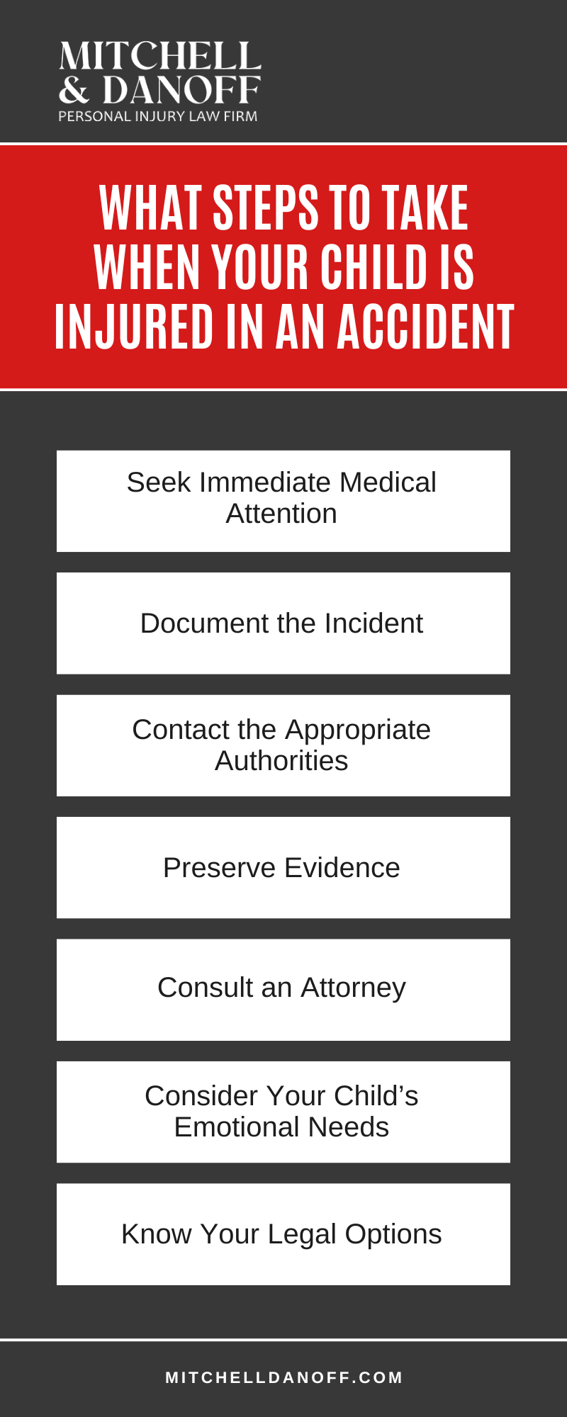 What Steps To Take When Your Child Is Injured In An Accident infographic